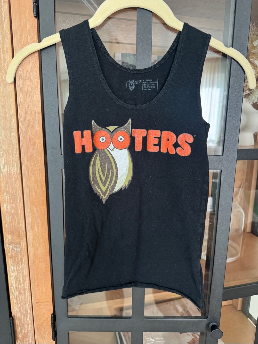 Vintage y2k hooters baby tank top tee graphic scoop neckline sexy costume server
